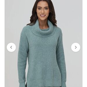 89th & Madison Women's Cowl Neck Sweater - Light Blue